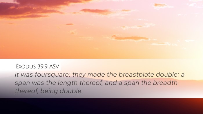 Exodus 39:9 ASV Desktop Wallpaper - It was foursquare; they made the breastplate - Desktop Bible Verse Wallpaper