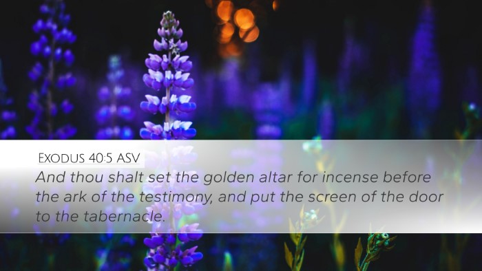 Exodus 40:5 ASV Bible Verse Image