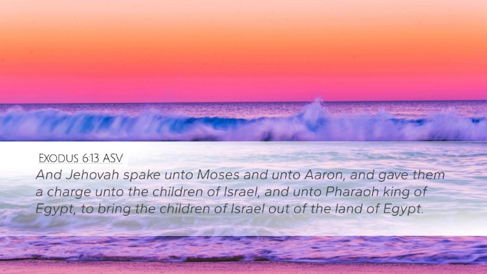 Exodus 6:13 ASV Bible Verse Image