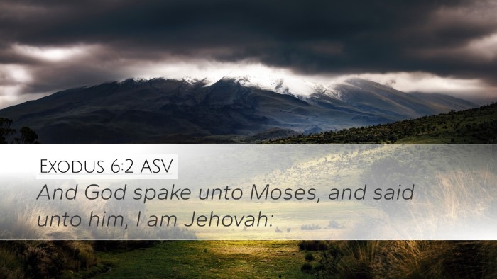 Exodus 6:2 ASV Bible Verse Image
