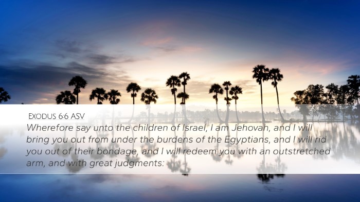 Exodus 6:6 ASV Bible Verse Image