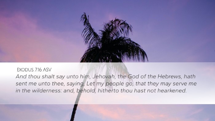 Exodus 7:16 ASV Bible Verse Image