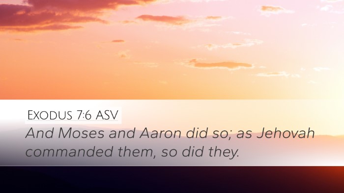 Exodus 7:6 ASV Desktop Wallpaper - And Moses and Aaron did so; as Jehovah commanded - Desktop Bible Verse Wallpaper