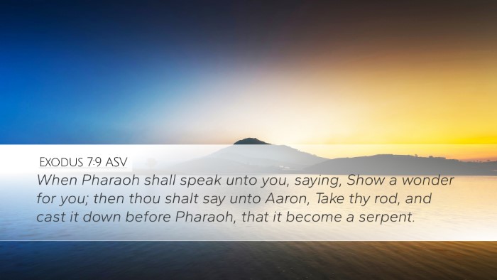 Exodus 7:9 ASV Bible Verse Image