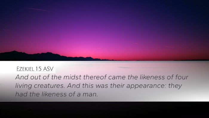 Ezekiel 1:5 ASV Bible Verse Image