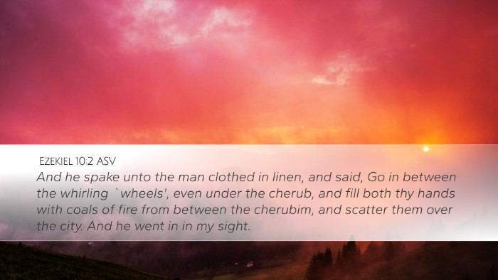 Ezekiel 10:2 ASV Bible Verse Image
