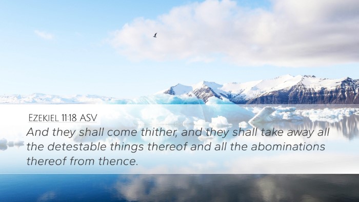 Ezekiel 11:18 ASV Bible Verse Image