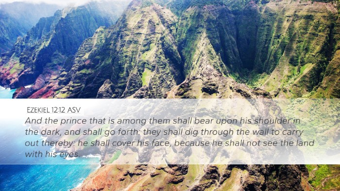 Ezekiel 12:12 ASV Bible Verse Image