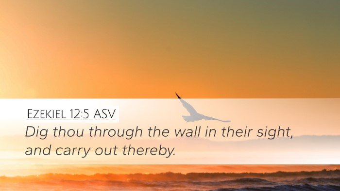 Ezekiel 12:5 ASV Bible Verse Image