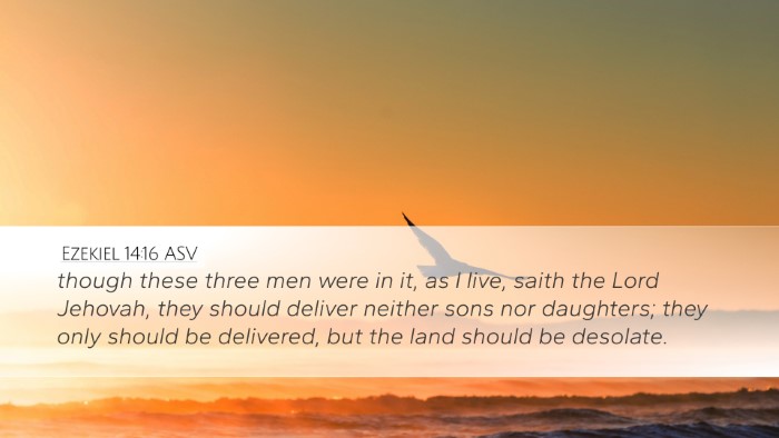 Ezekiel 14:16 ASV Bible Verse Image
