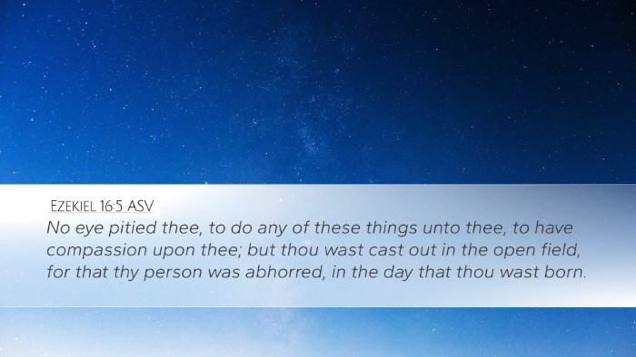 Ezekiel 16:5 ASV Bible Verse Image