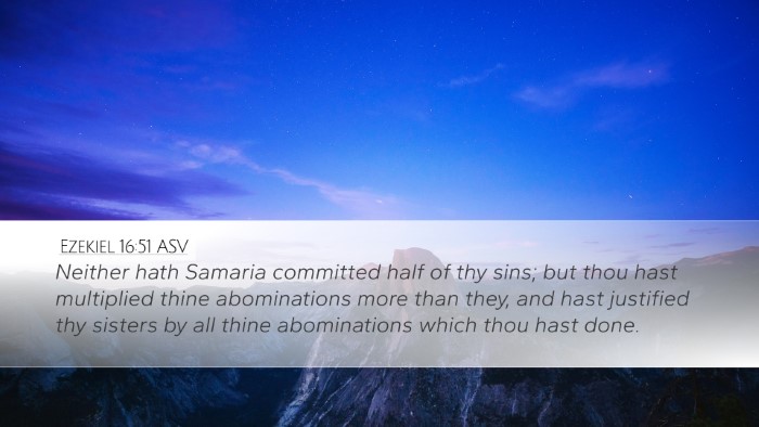 Ezekiel 16:51 ASV Bible Verse Image
