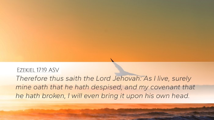 Ezekiel 17:19 ASV Bible Verse Image