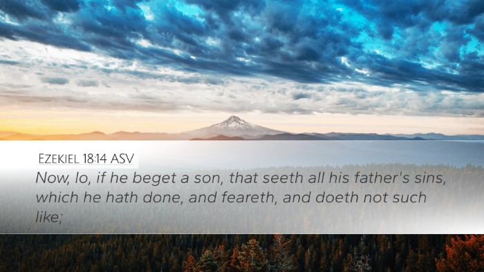Ezekiel 18:14 ASV Bible Verse Image
