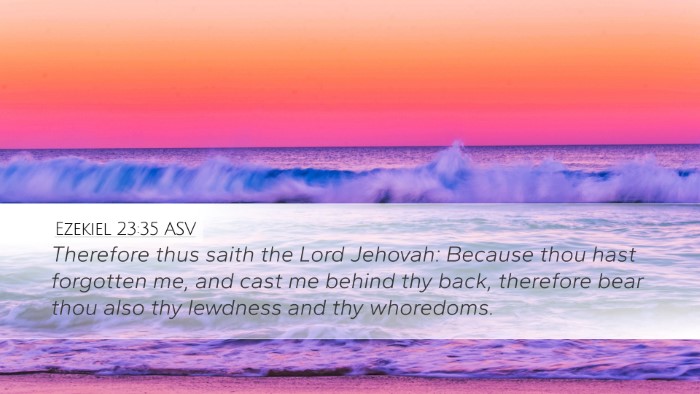Ezekiel 23:35 ASV Bible Verse Image