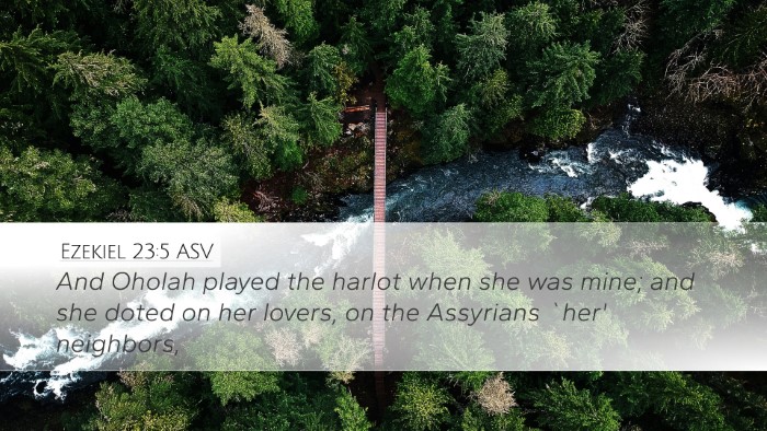 Ezekiel 23:5 ASV Bible Verse Image
