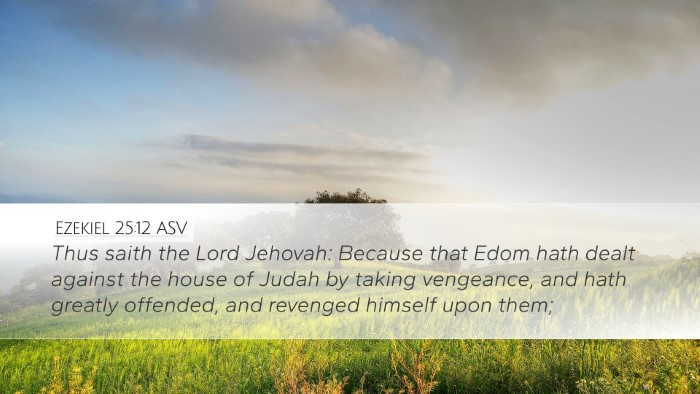 Ezekiel 25:12 ASV Bible Verse Image