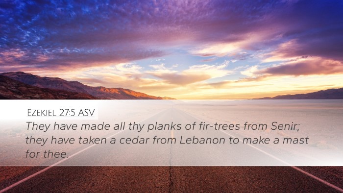 Ezekiel 27:5 ASV Bible Verse Image