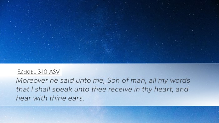 Ezekiel 3:10 ASV Bible Verse Image