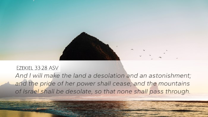 Ezekiel 33:28 ASV Bible Verse Image