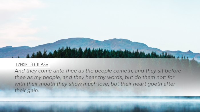 Ezekiel 33:31 ASV Bible Verse Image