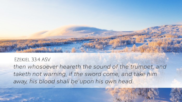 Ezekiel 33:4 ASV Bible Verse Image
