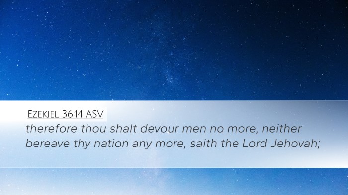Ezekiel 36:14 ASV Bible Verse Image