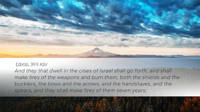Ezekiel 39:9 ASV Bible Verse Image