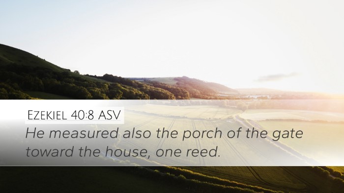 Ezekiel 40:8 ASV Bible Verse Image