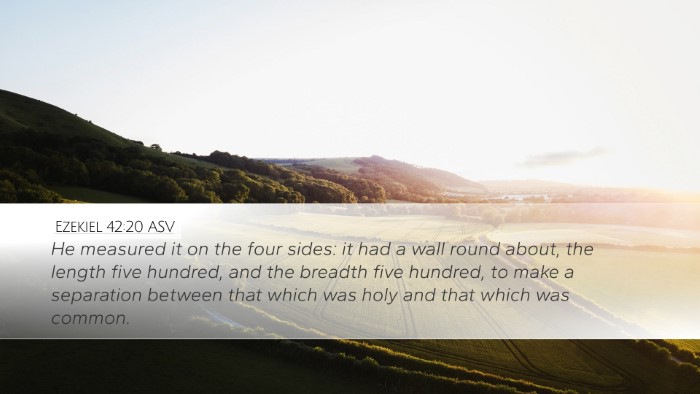 Ezekiel 42:20 ASV Bible Verse Image