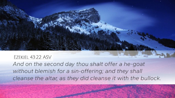 Ezekiel 43:22 ASV Bible Verse Image