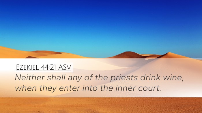 Ezekiel 44:21 ASV Bible Verse Image