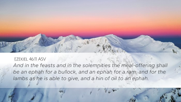 Ezekiel 46:11 ASV Bible Verse Image