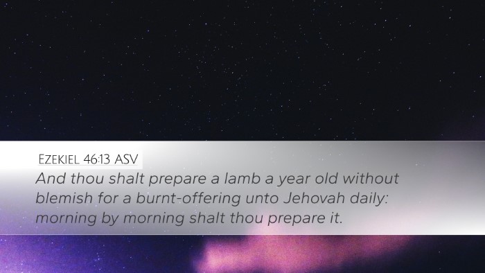 Ezekiel 46:13 ASV Bible Verse Image