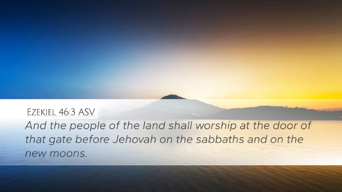 Ezekiel 46:3 ASV Bible Verse Image