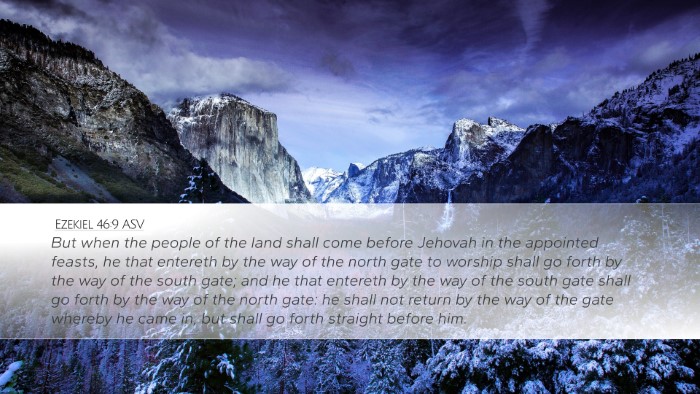 Ezekiel 46:9 ASV Bible Verse Image