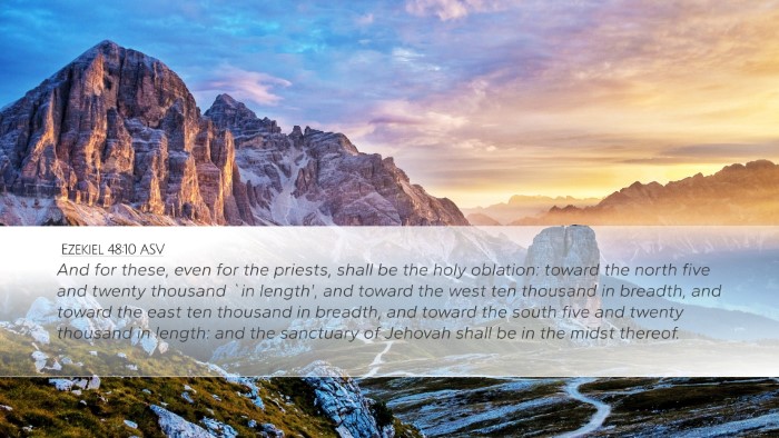 Ezekiel 48:10 ASV Desktop Wallpaper - And for these, even for the priests, shall be the - Desktop Bible Verse Wallpaper