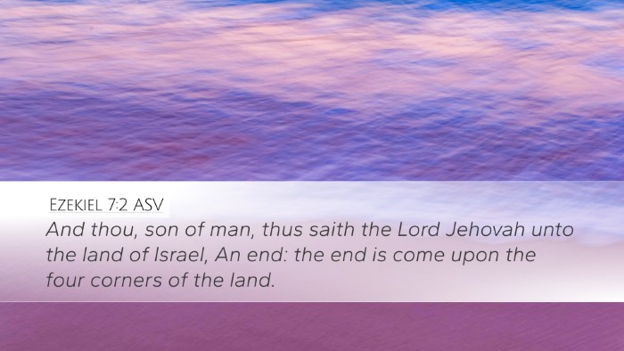 Ezekiel 7:2 ASV Bible Verse Image