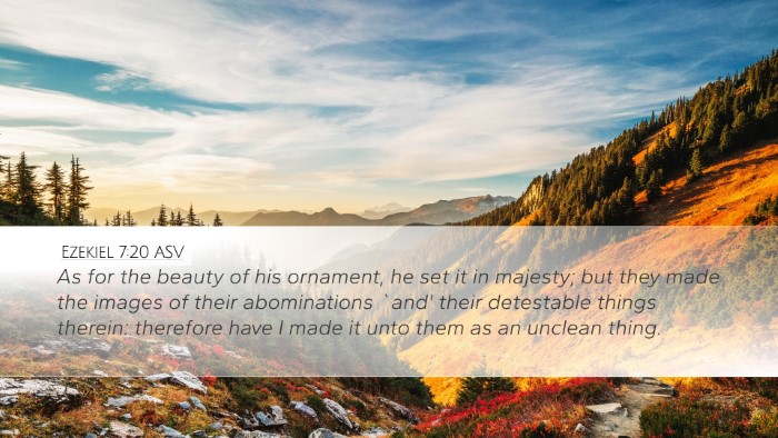 Ezekiel 7:20 ASV Bible Verse Image