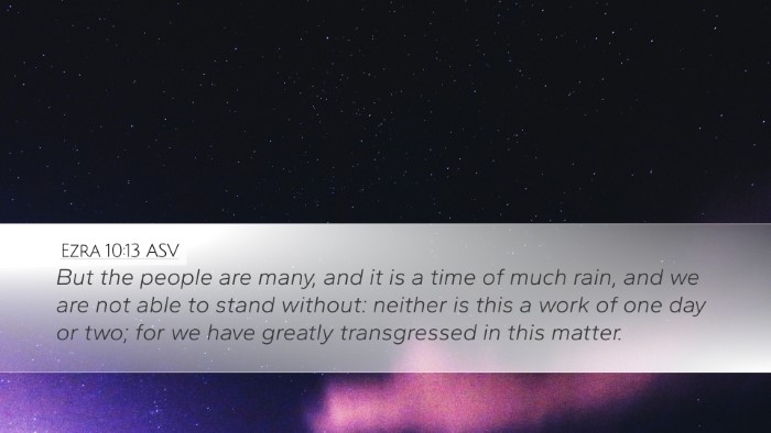 Ezra 10:13 ASV Desktop Wallpaper - But the people are many, and it is a time of much - Desktop Bible Verse Wallpaper
