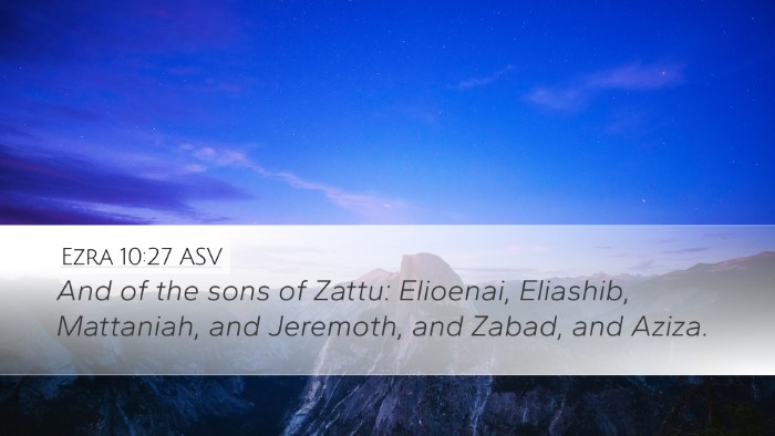 Ezra 10:27 ASV Bible Verse Image