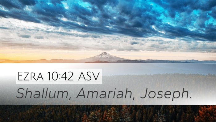 Ezra 10:42 ASV Desktop Wallpaper - Shallum, Amariah, - Desktop Bible Verse Wallpaper
