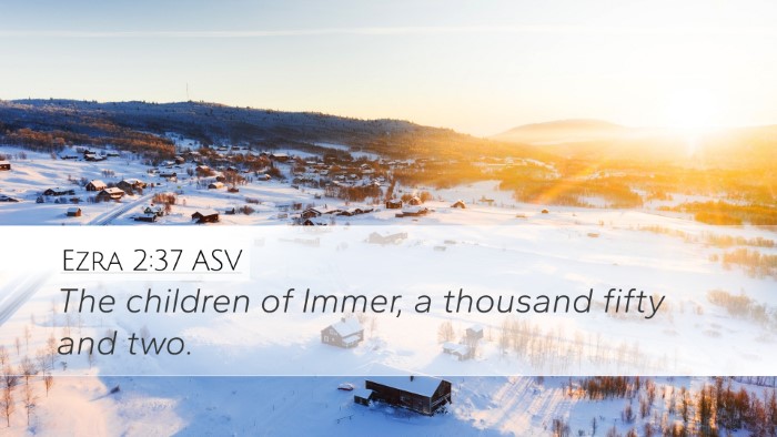 Ezra 2:37 ASV Bible Verse Image