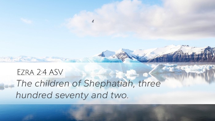 Ezra 2:4 ASV Desktop Wallpaper - The children of Shephatiah, three hundred seventy - Desktop Bible Verse Wallpaper
