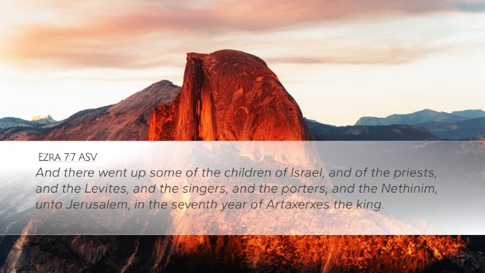 Ezra 7:7 ASV Bible Verse Image