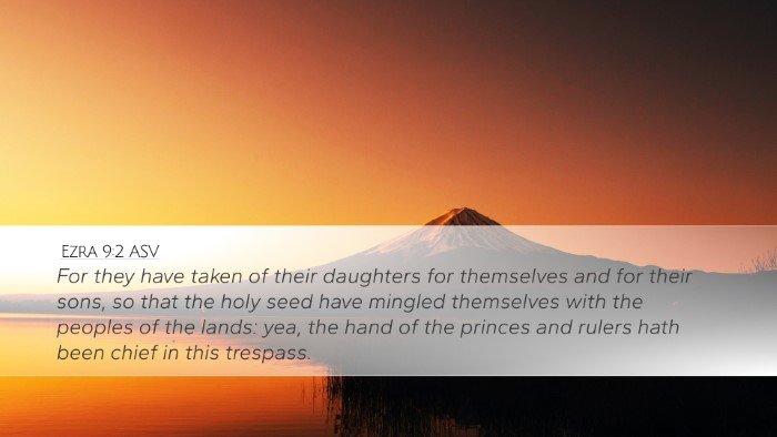 Ezra 9:2 ASV Bible Verse Image