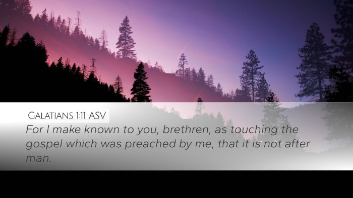 Galatians 1:11 ASV Bible Verse Image