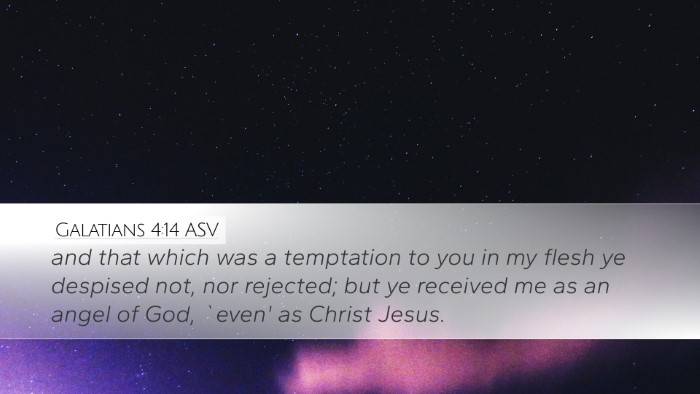 Galatians 4:14 ASV Bible Verse Image