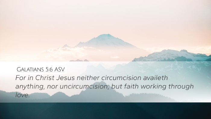 Galatians 5:6 ASV Bible Verse Image