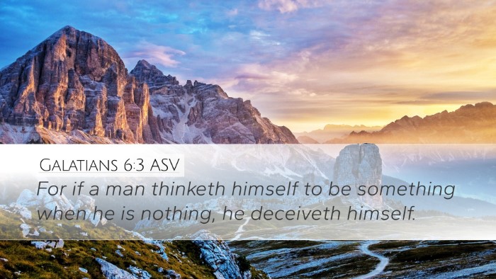 Galatians 6:3 ASV Bible Verse Image